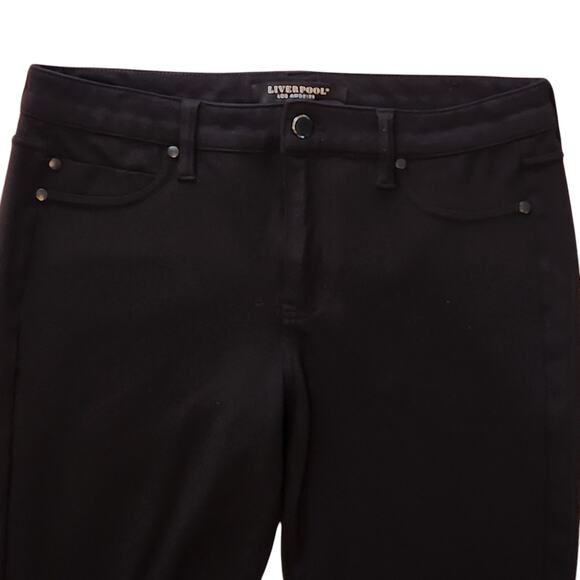 Liverpool Los Angeles Stretch Fit Pants, 5-pocket Style leggings sz 8/29 black - Picture 4 of 11